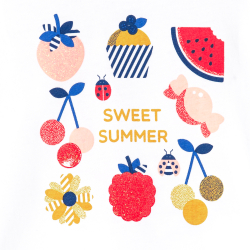 تيشيرت بطبعة الفواكه باللون...